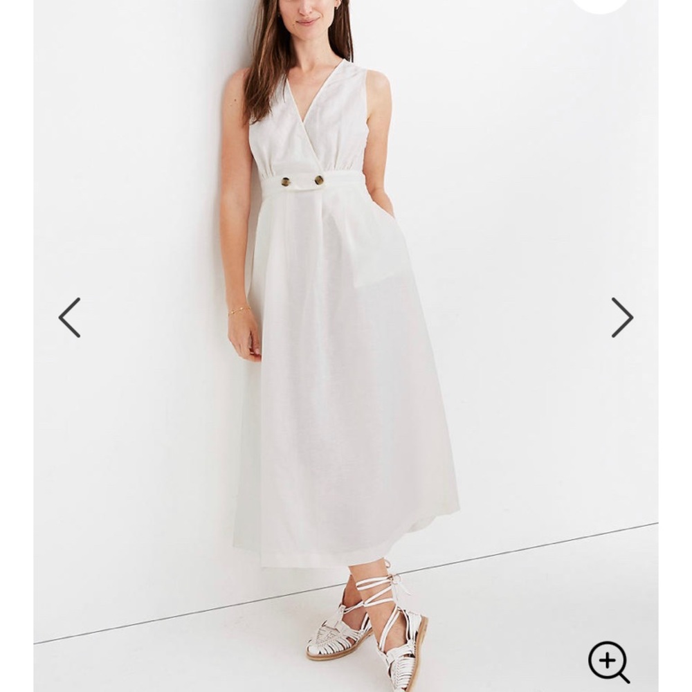 NWT Madewell Wrap Midi Dress White 00